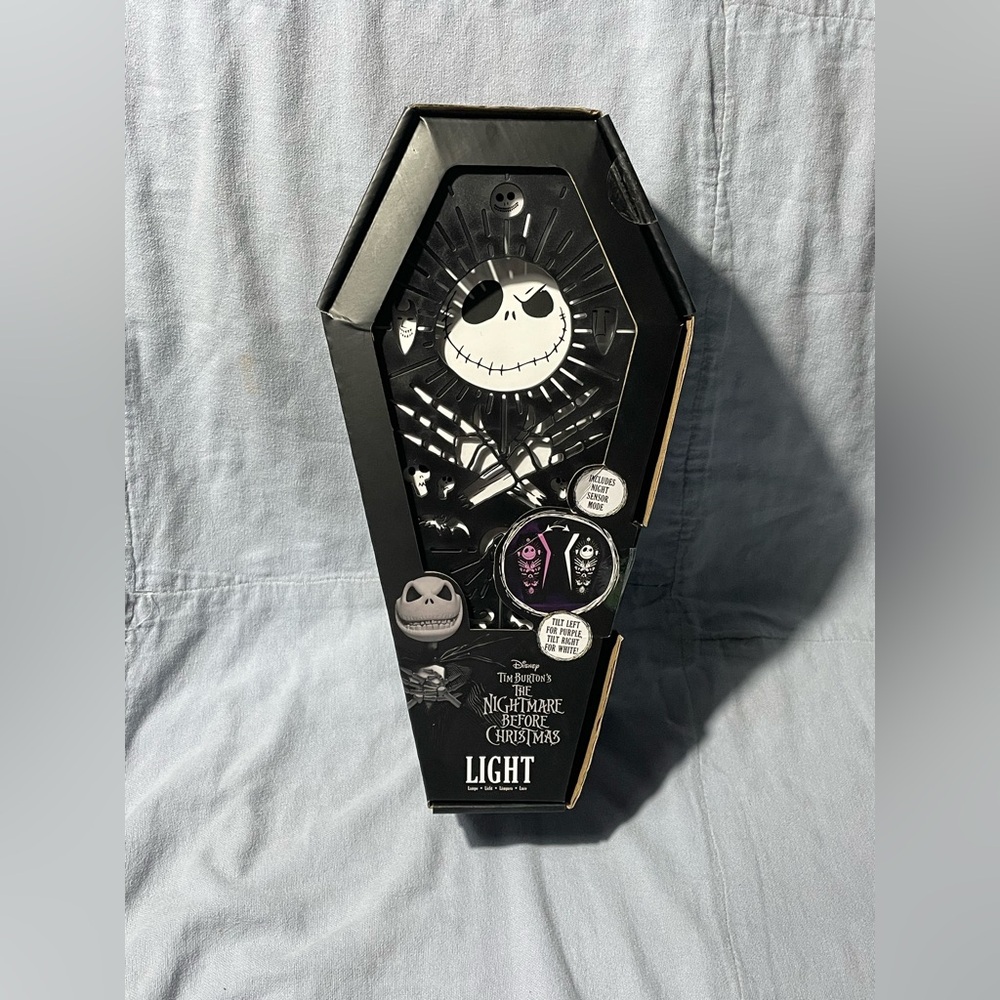 NEW Walt Disney Coffin Shaped The Nightmare Before Christmas Jack 3D Light